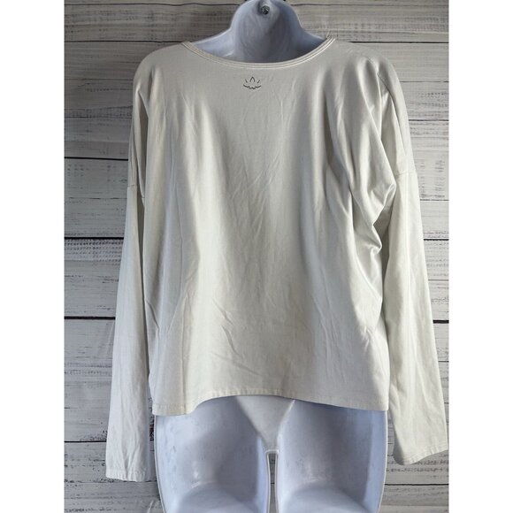 BEYOND YOGA Women's White Long Sleeve Daydreamer Pullover Shirt Large Activewear - Picture 4 of 11